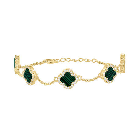 925 Sterling Silver Cz Bracelet 8" (7"+1")