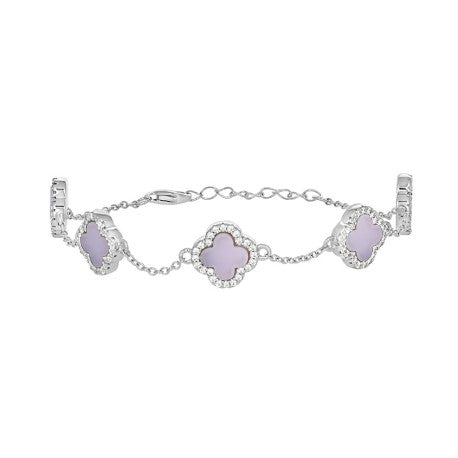 925 Sterling Silver Cz Bracelet 8" (7"+1")