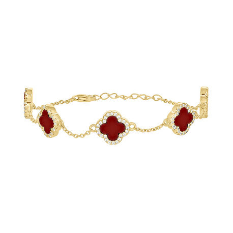 925 Sterling Silver Cz Bracelet 8" (7"+1")