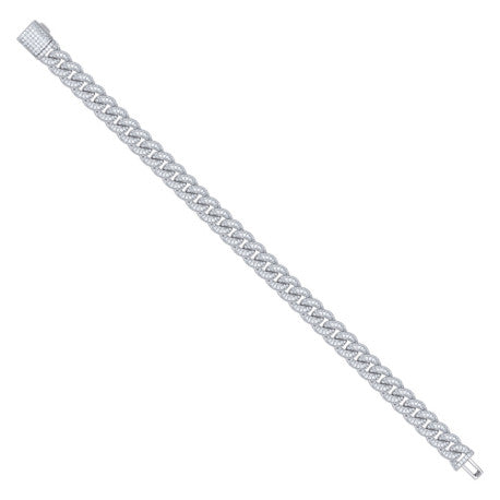 925 Sterling Silver Cz Chain 8mm