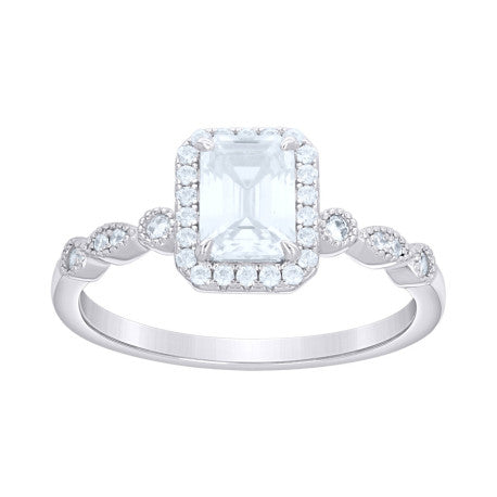 925 Sterling Silver Cz Duo Ring S5-S9
