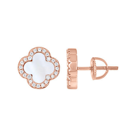 925 Sterling Silver Cz Earring 10mm