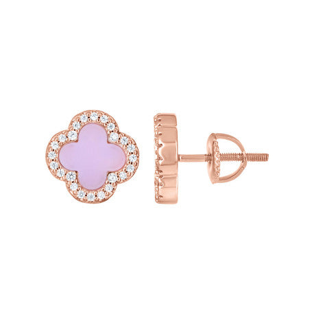 925 Sterling Silver Cz Earring 10mm