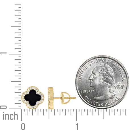 925 Sterling Silver Cz Earring 10mm