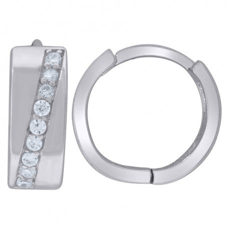 925 Sterling Silver & Cz Earring