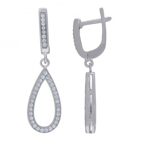 925 Sterling Silver & Cz Earring