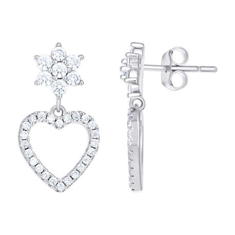925 Sterling Silver Cz Earring