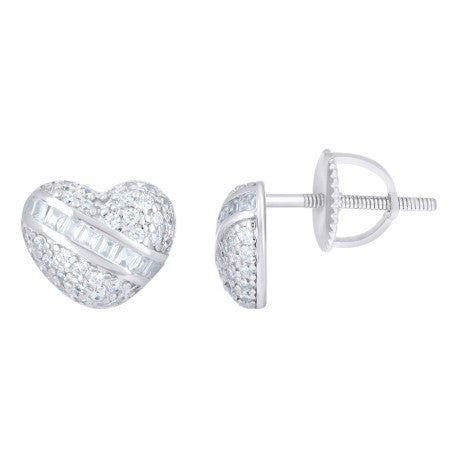 925 Sterling Silver Cz Earring