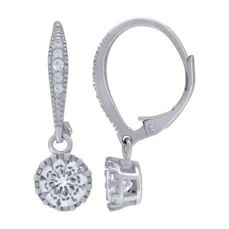 925 Sterling Silver & Cz Earring