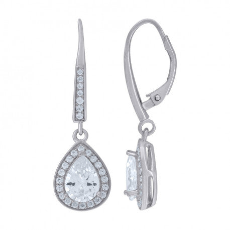 925 Sterling Silver & Cz Earring
