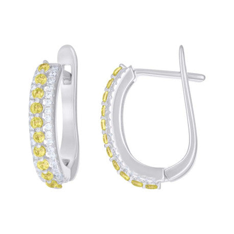 925 Sterling Silver Cz Earring