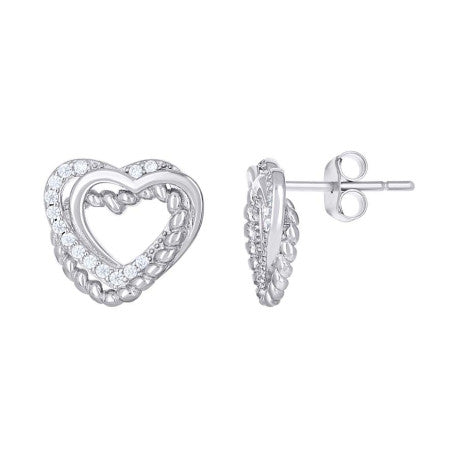 925 Sterling Silver Cz Earring