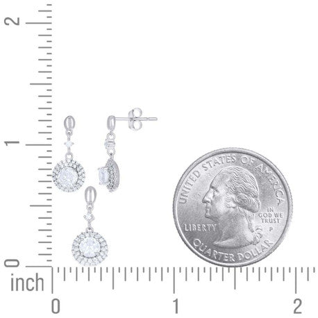 925 Sterling Silver Cz Earring