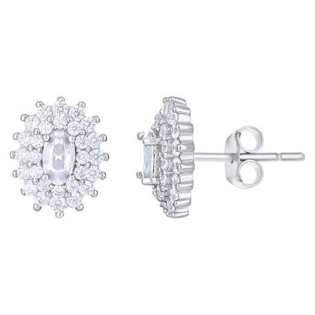 925 Sterling Silver Cz Earring