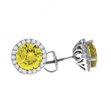 925 Sterling Silver Cz Earring