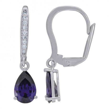 925 Sterling Silver & Cz Earring