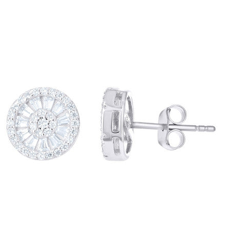 925 Sterling Silver Cz Earring