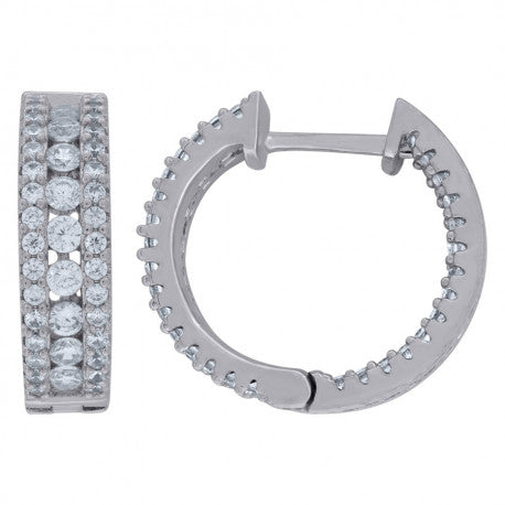 925 Sterling Silver & Cz Earring