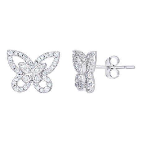 925 Sterling Silver Cz Earring