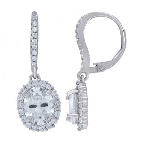 925 Sterling Silver & Cz Earring
