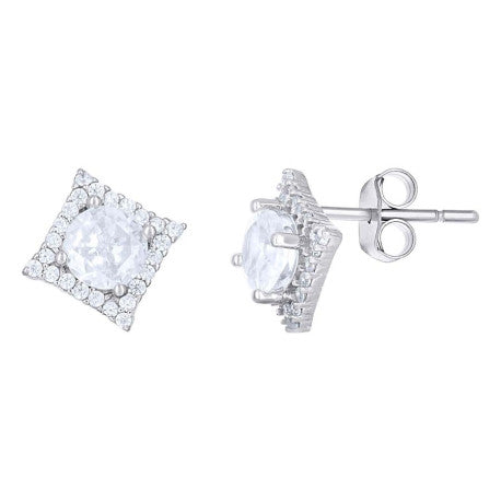 925 Sterling Silver Cz Earring