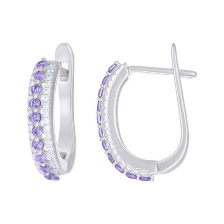 925 Sterling Silver Cz Earring