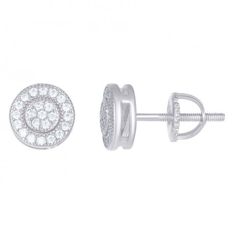 925 Sterling Silver Cz Earring