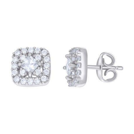 925 Sterling Silver Cz Earring