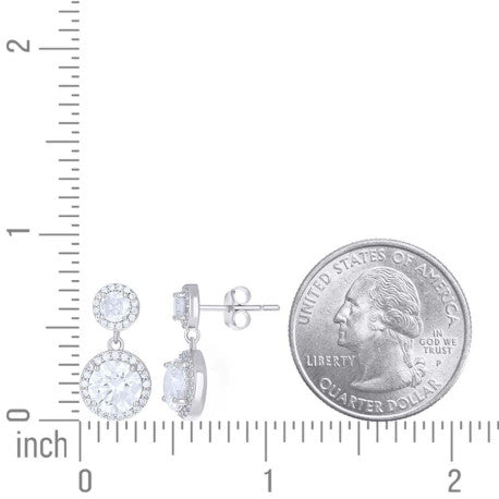 925 Sterling Silver Cz Earring