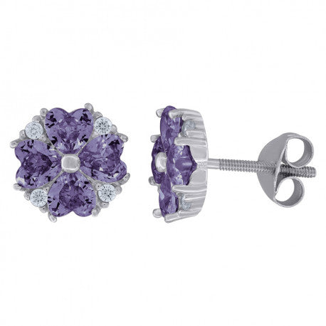 925 Sterling Silver Cz Earring