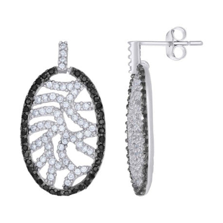 925 Sterling Silver Cz Earring