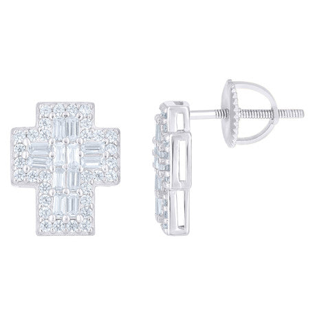 925 Sterling Silver Cz Earring