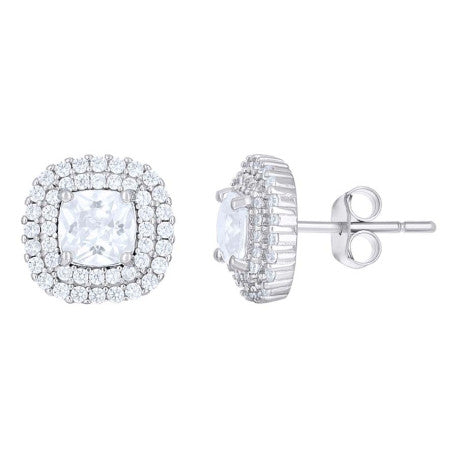 925 Sterling Silver Cz Earring