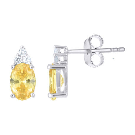 925 Sterling Silver Cz Earring