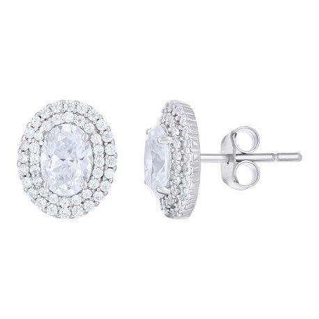 925 Sterling Silver Cz Earring