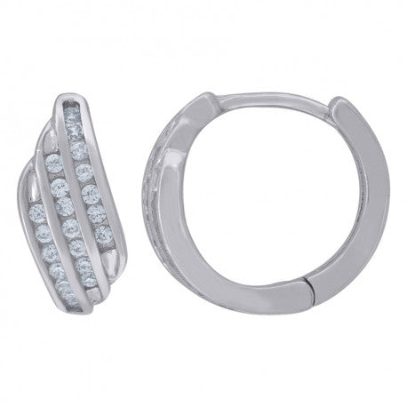 925 Sterling Silver & Cz Earring