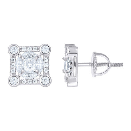 925 Sterling Silver Cz Earrings