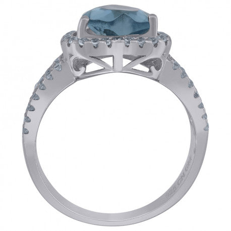 925 Sterling Silver Cz Heart Ring