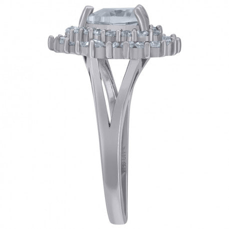 925 Sterling Silver Cz Heart Ring