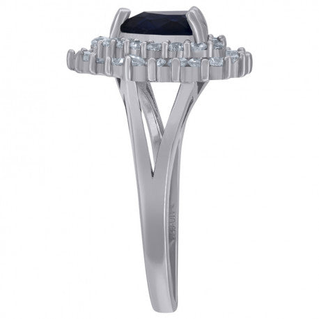 925 Sterling Silver Cz Heart Ring