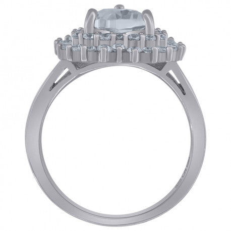 925 Sterling Silver Cz Heart Ring