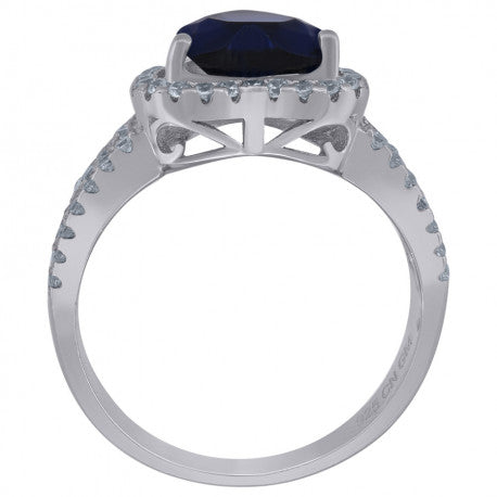 925 Sterling Silver Cz Heart Ring