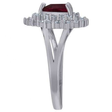 925 Sterling Silver Cz Heart Ring