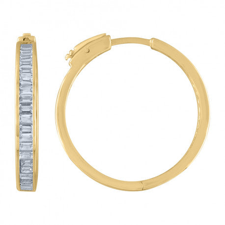 925-Sterling Silver Cz Hoops