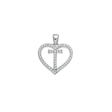 925 Sterling Silver Cz Initial Letter Pendant "T"