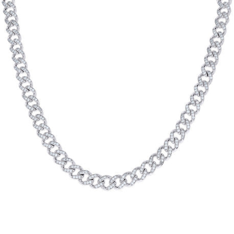 925 Sterling Silver Cz Miami Cuban 9mm
