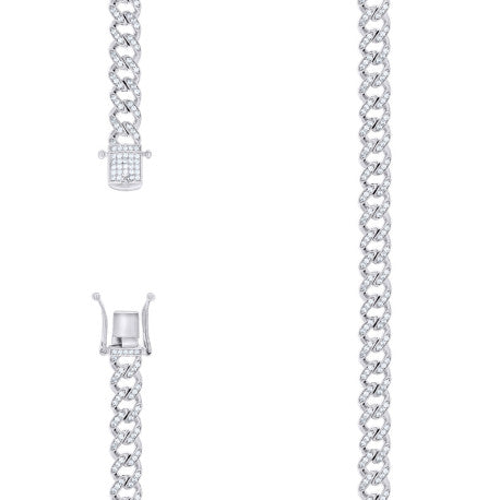 925 Sterling Silver Cz Miami Cuban 9mm
