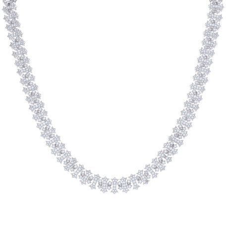 925 Sterling Silver Cz Necklace 10mm-20"