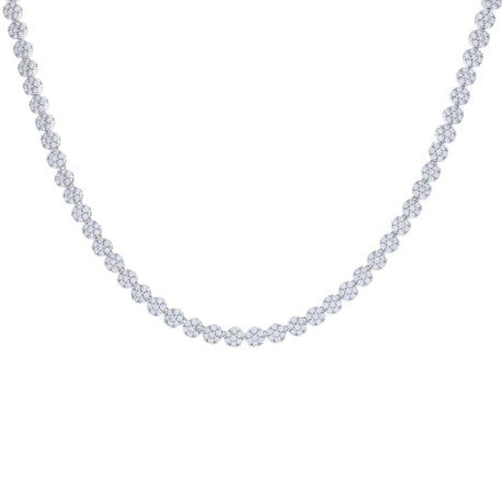 925 Sterling Silver Cz Necklace 16"