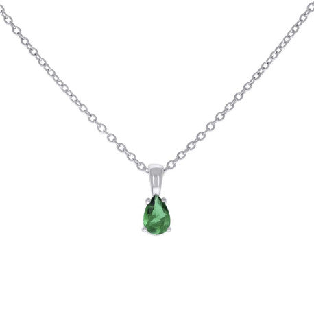 925 Sterling Silver Cz Necklace 16"+2"